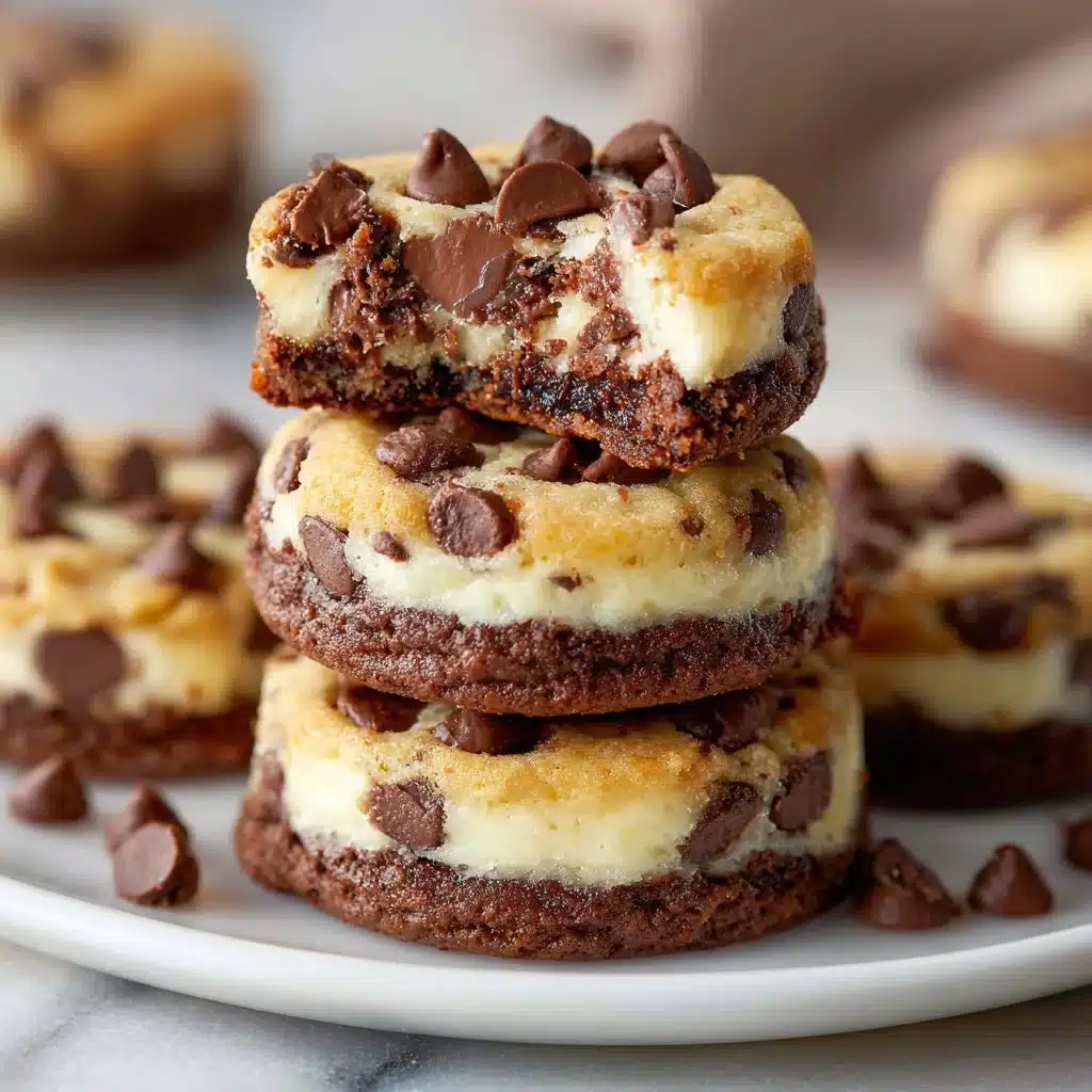 Delightfully Chewy Chocolate Chip Cheesecake Cookies Recipe 3 Plate of chocolate chip cheesecake cookies with chocolate drizzle
