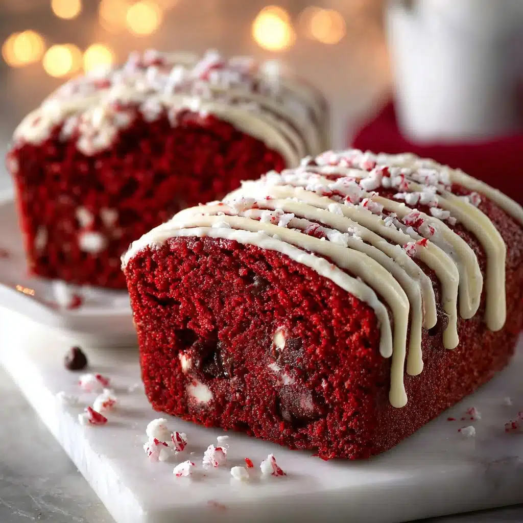 Chocolate Chip Red Velvet Mini Loaves fresh out of the oven