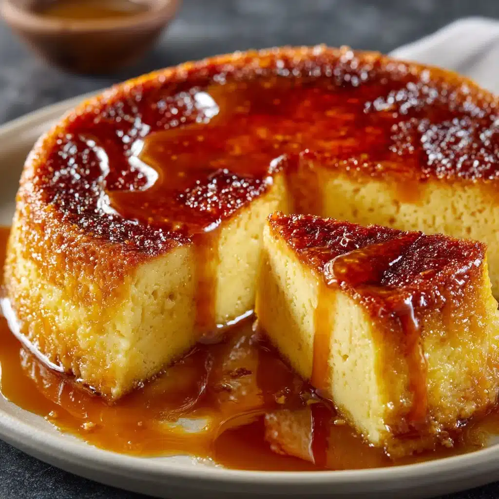 Delicious Coconut Flan dessert from the Caribbean and French Antilles cuisine