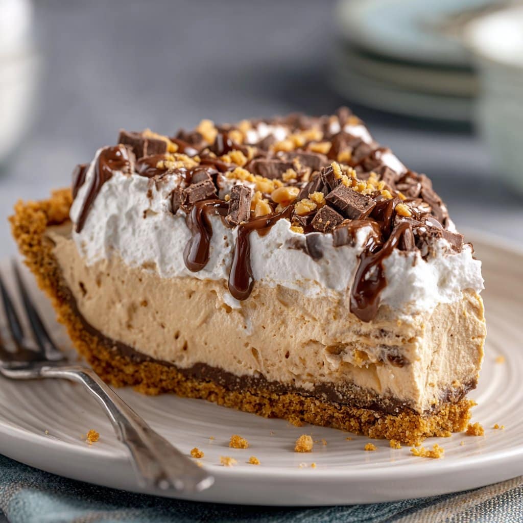 No-Bake Cream Cheese Peanut Butter Pie with Chocolate Whipped Cream 4 No-Bake Cream Cheese Peanut Butter Pie with Chocolate Whipped Cream