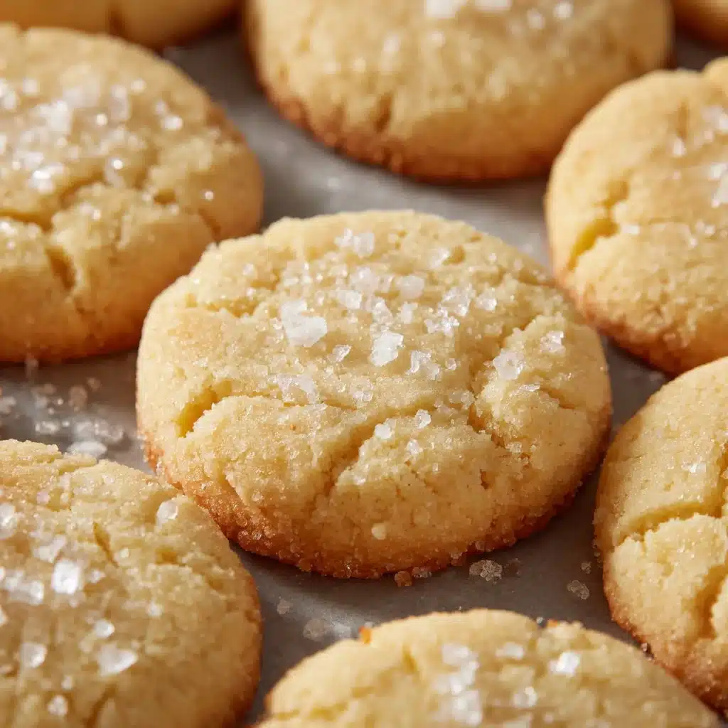Delicious French salted butter cookies arranged on a plate