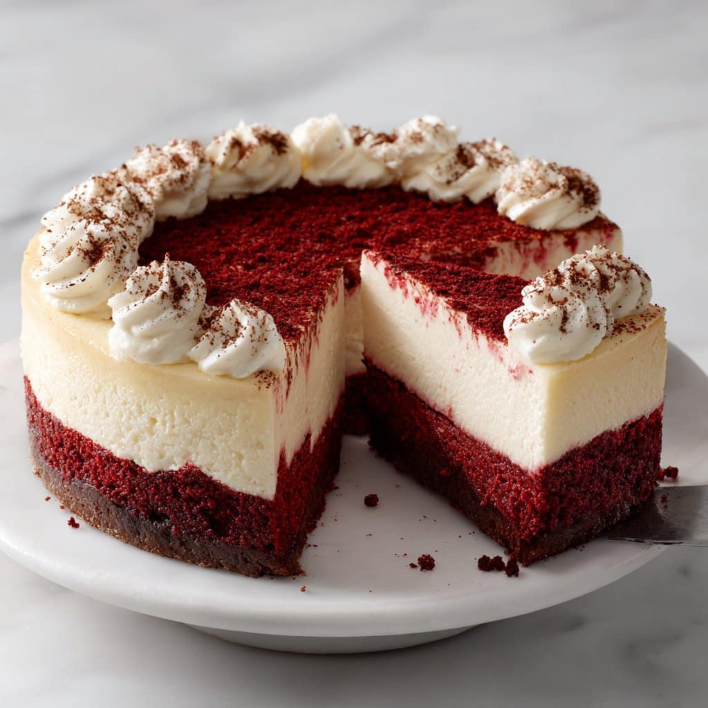 Christmas Red Velvet Cheesecake
