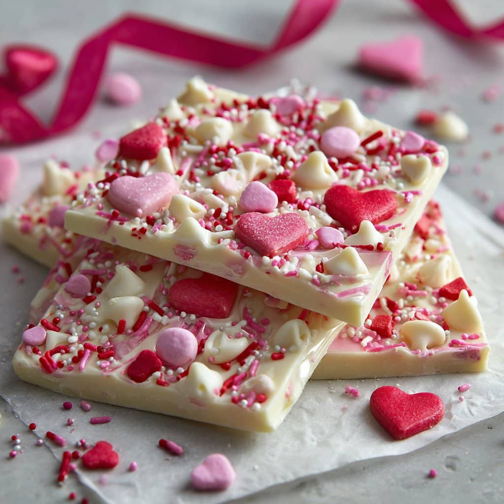 White Chocolate Valentine Bark Recipe
