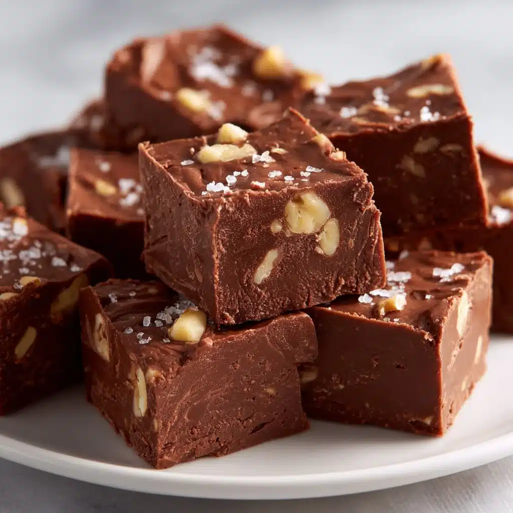 Home Page 7 Delicious old-time fudge squares on a rustic wooden table