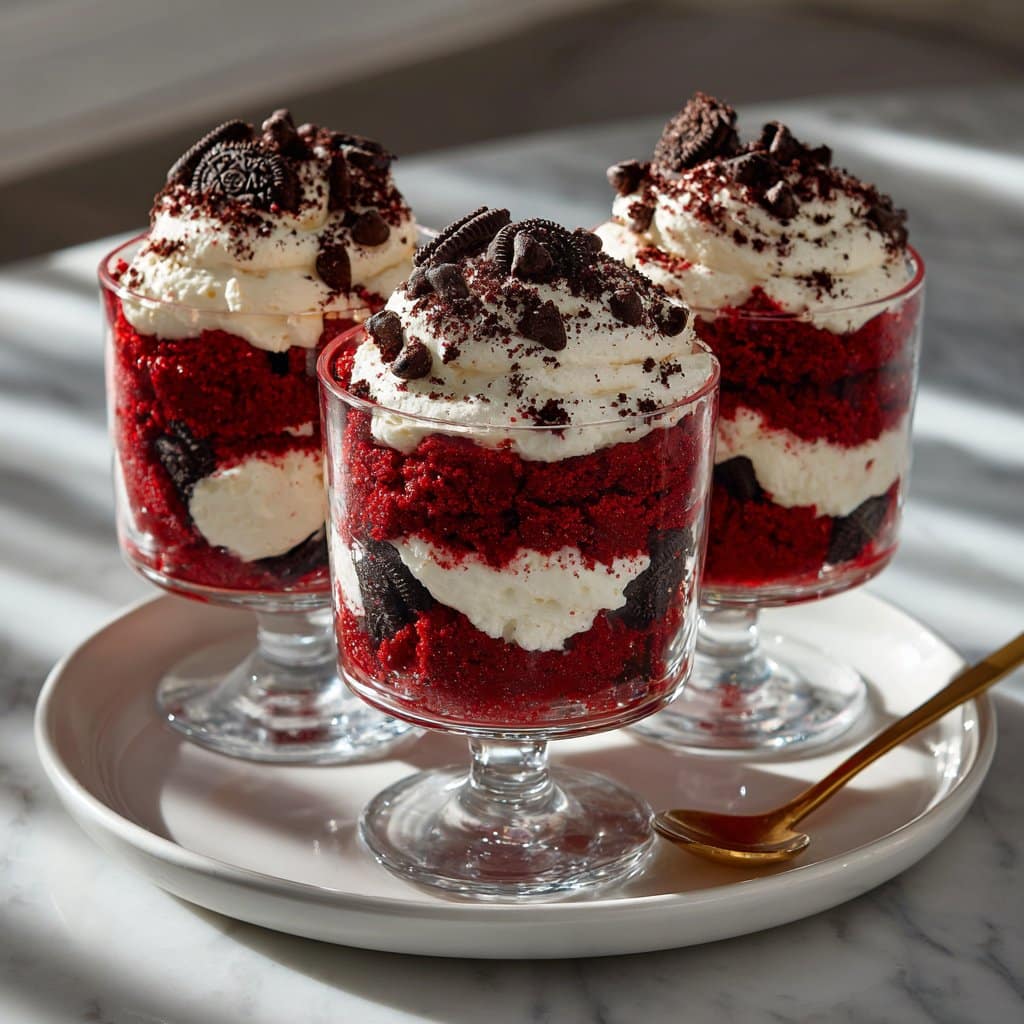 Red Velvet Oreo Parfait Recipe: Quick, Creamy, and Totally Irresistible 4 Red Velvet Oreo Parfait
