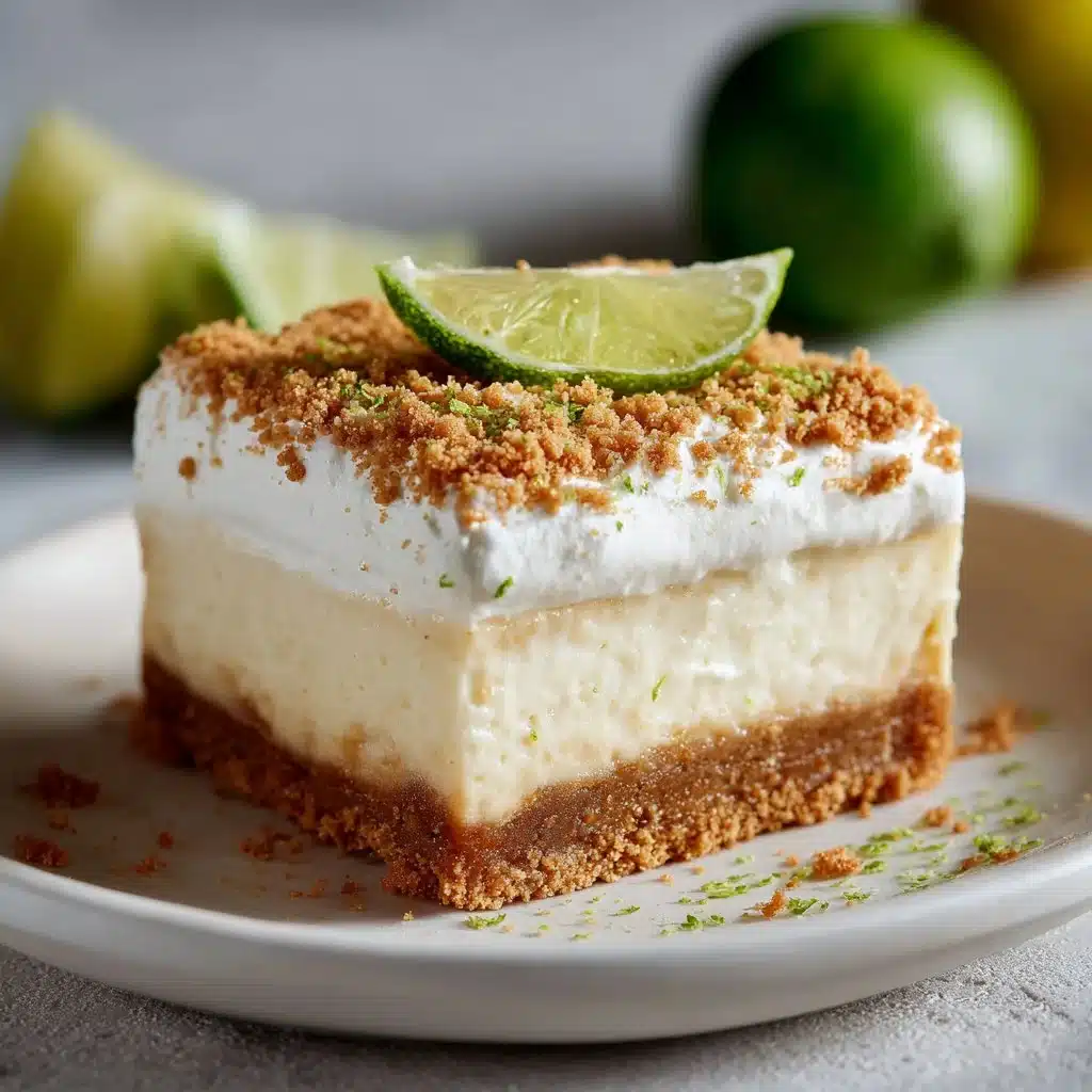 Delicious 3-Layer Key Lime Pie Bars with zesty lime flavor and graham cracker crust