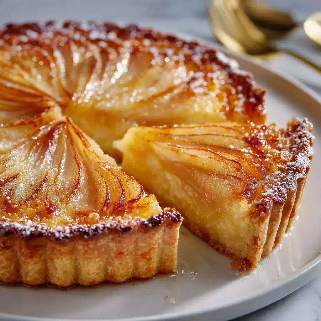 Almond Cream Frangipane Tart with Pears, a delicious dessert treat