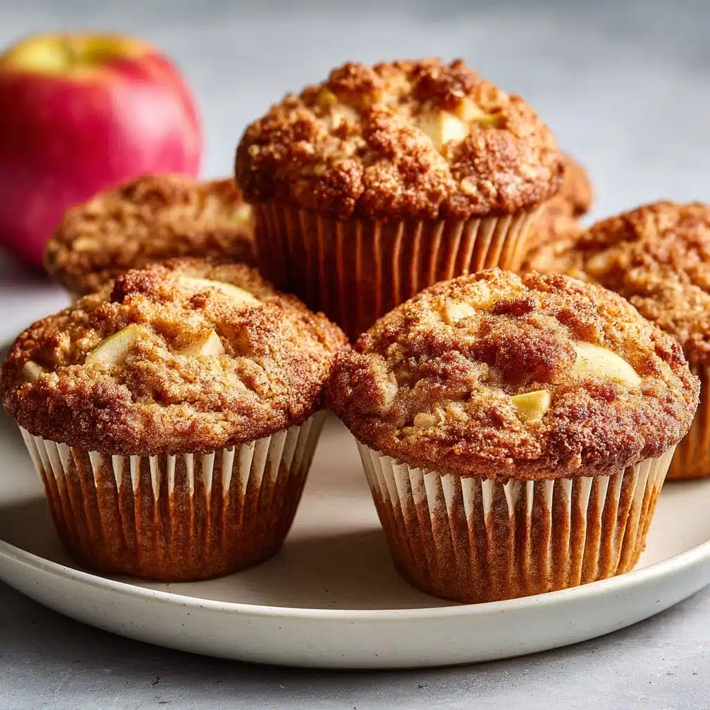 Delicious Apple Cinnamon Muffins made with Greek yogurt, perfect for a healthy snack.