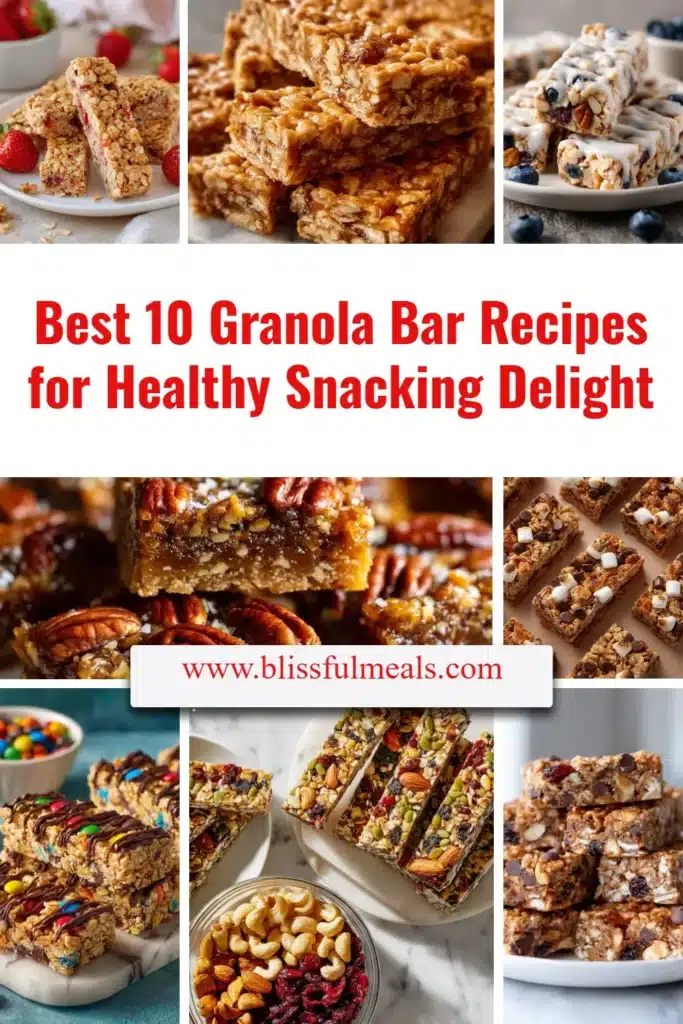 Assorted homemade granola bars for healthy snacking recipes