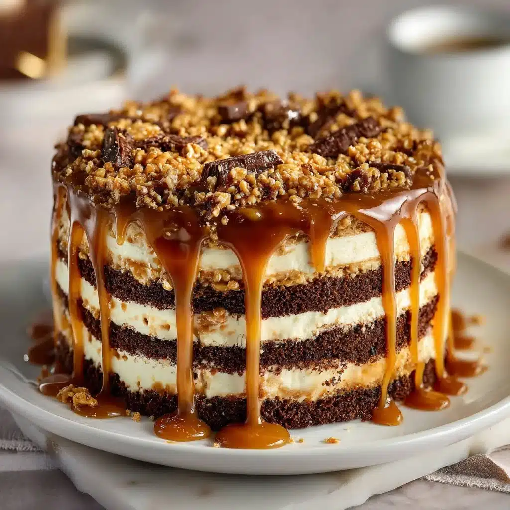 Caramel Toffee Crunch Cake - Savory Splash