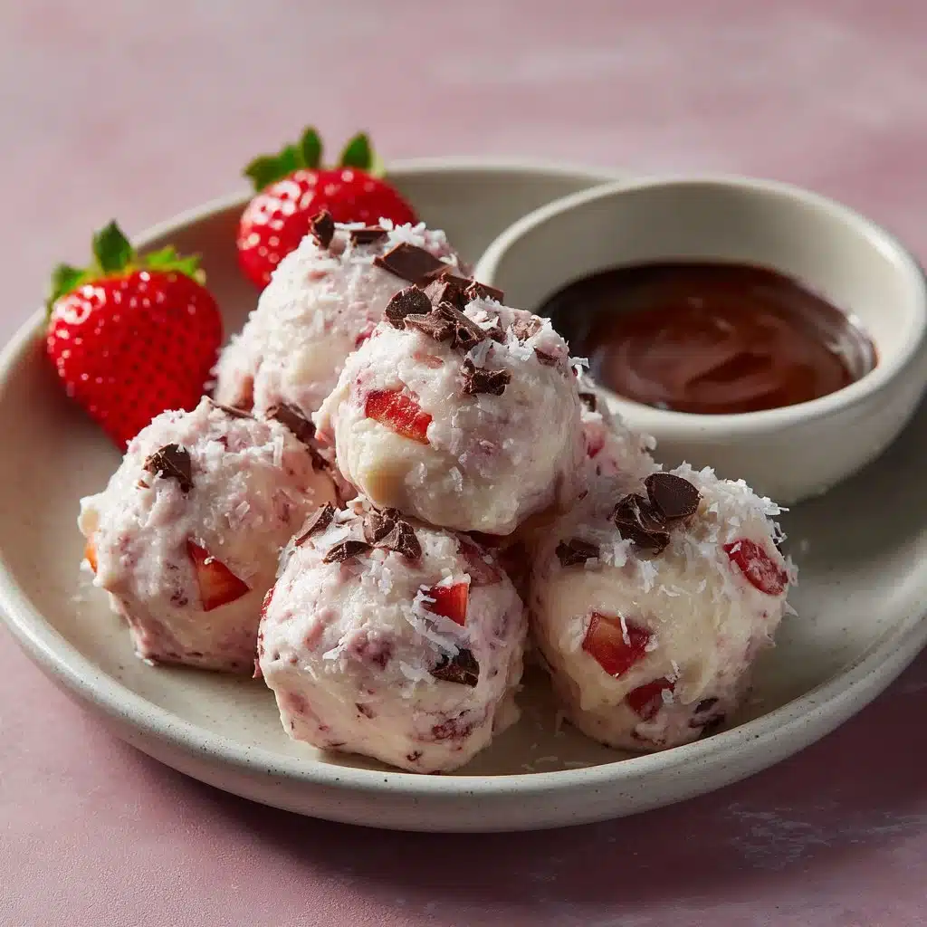 Chocolate Strawberry Frozen Yogurt Bites