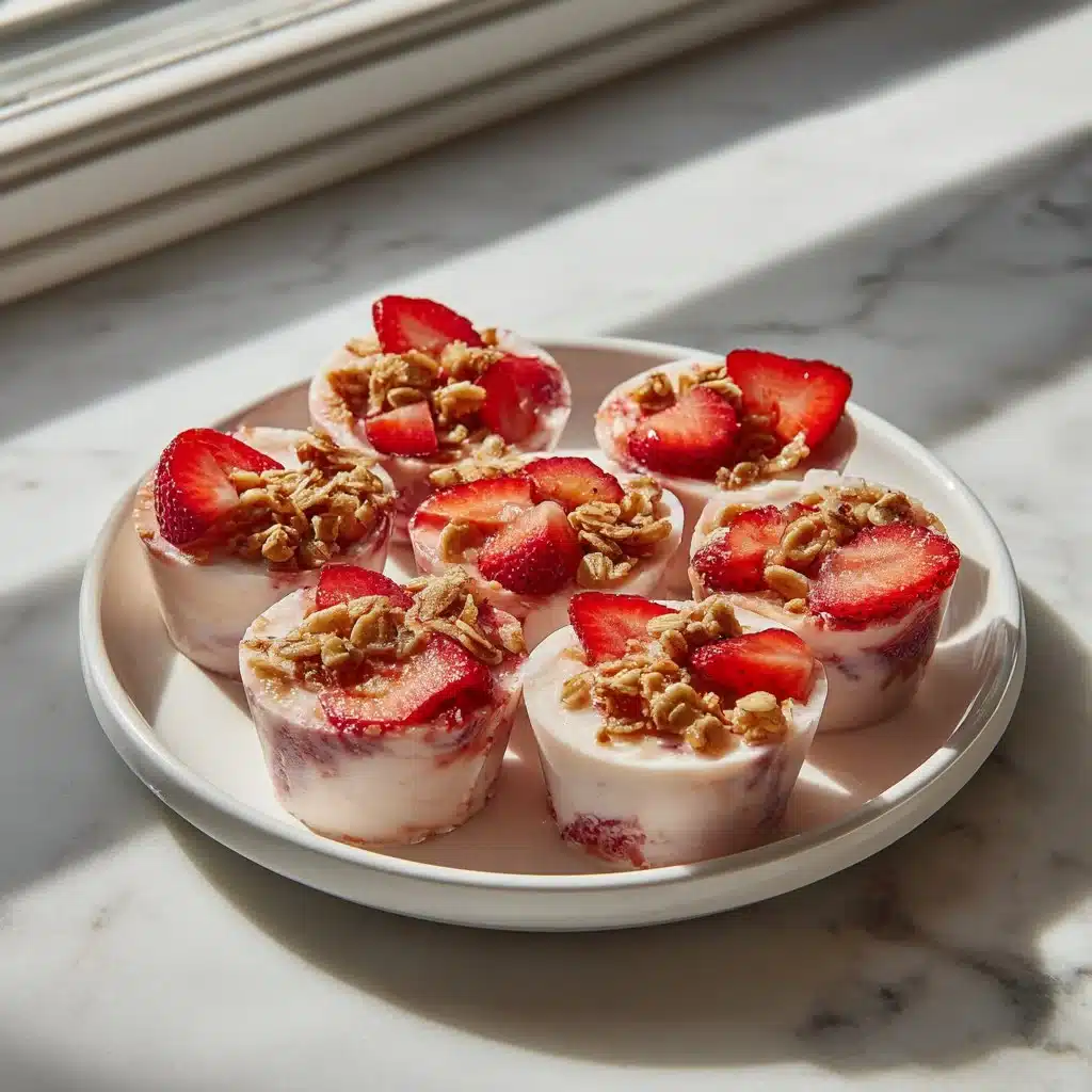 Frozen Strawberry Yogurt Bites