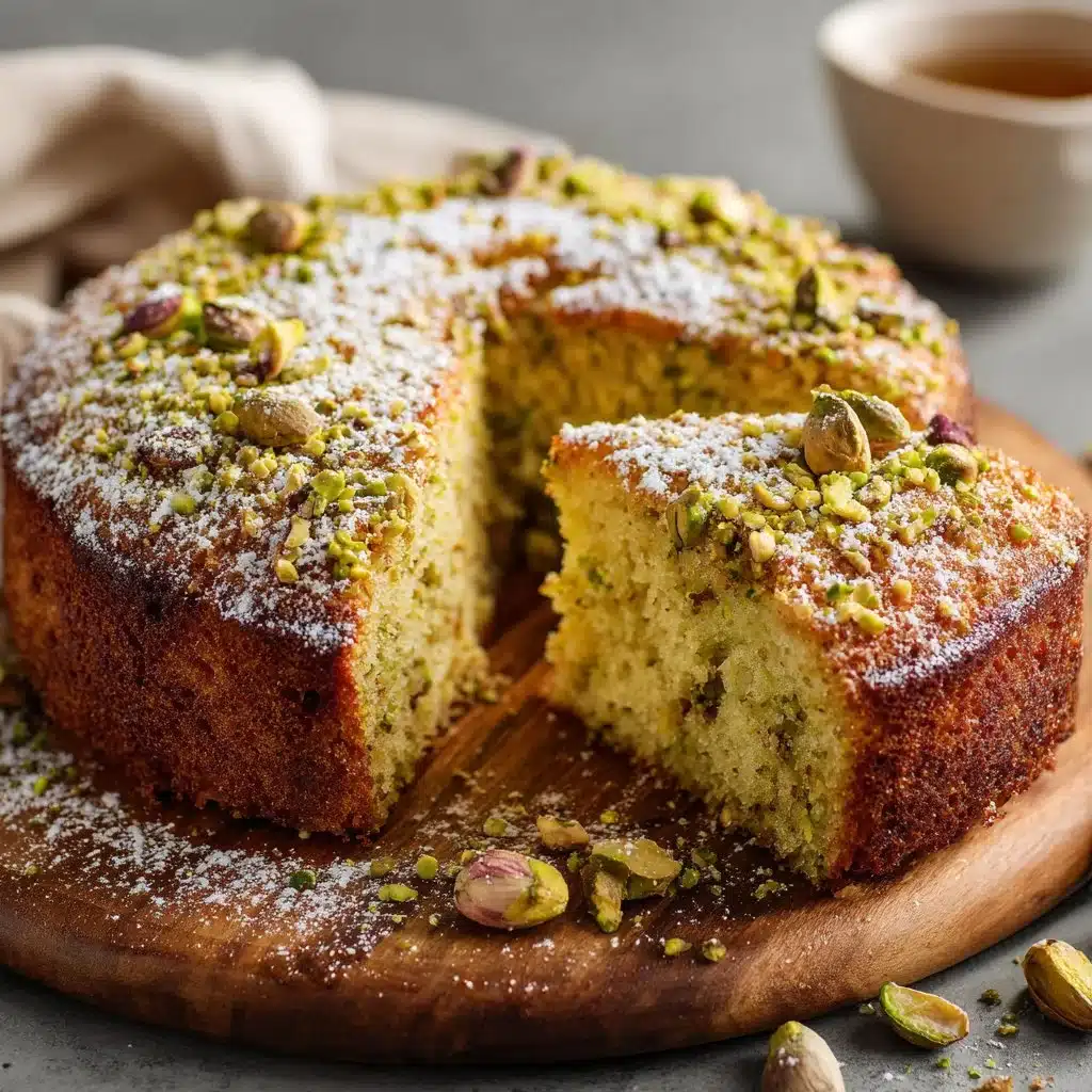 Lemon Pistachio Olive Oil Cake