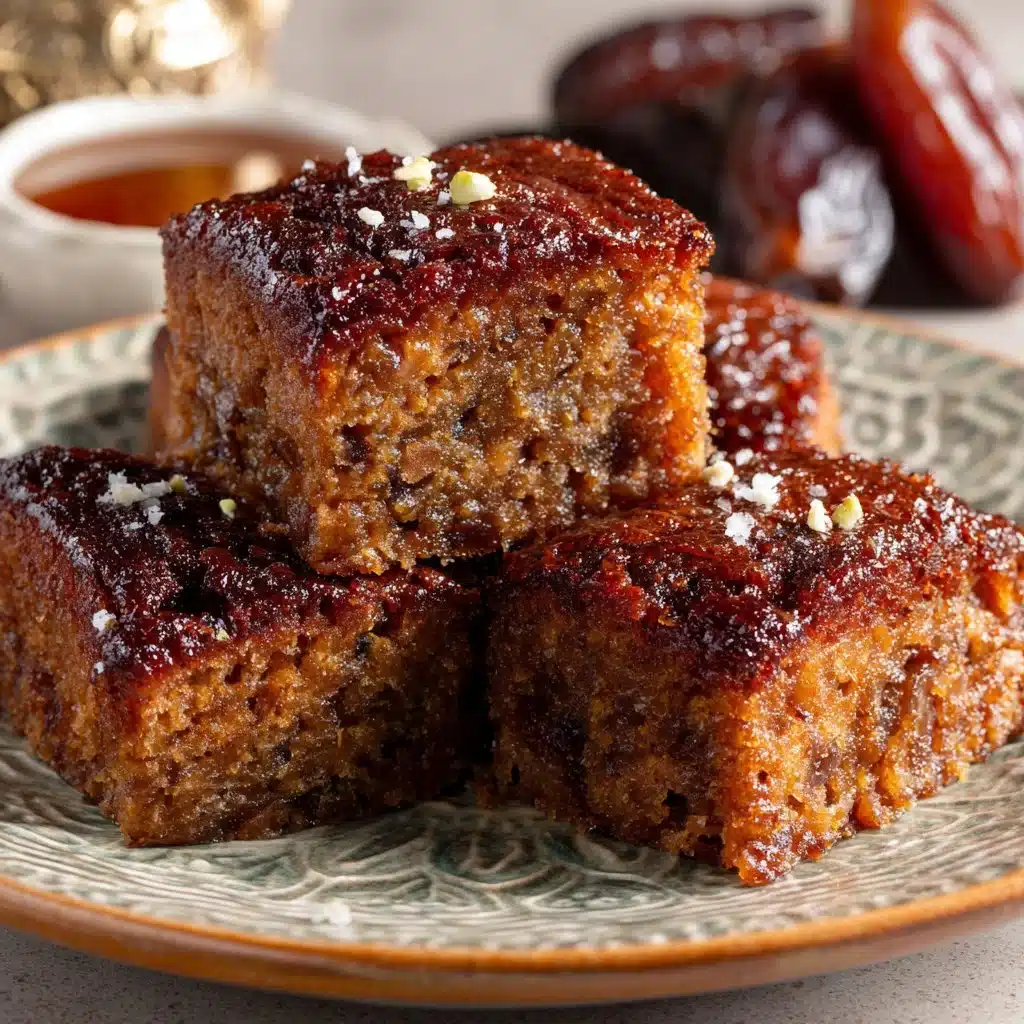 Moist Persian Date Cake with cinnamon and cardamom spice