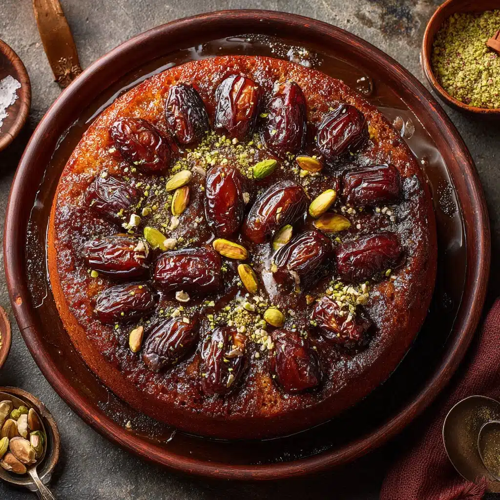 Moist Persian Date Cake with a Rich Cinnamon and Cardamom Spice