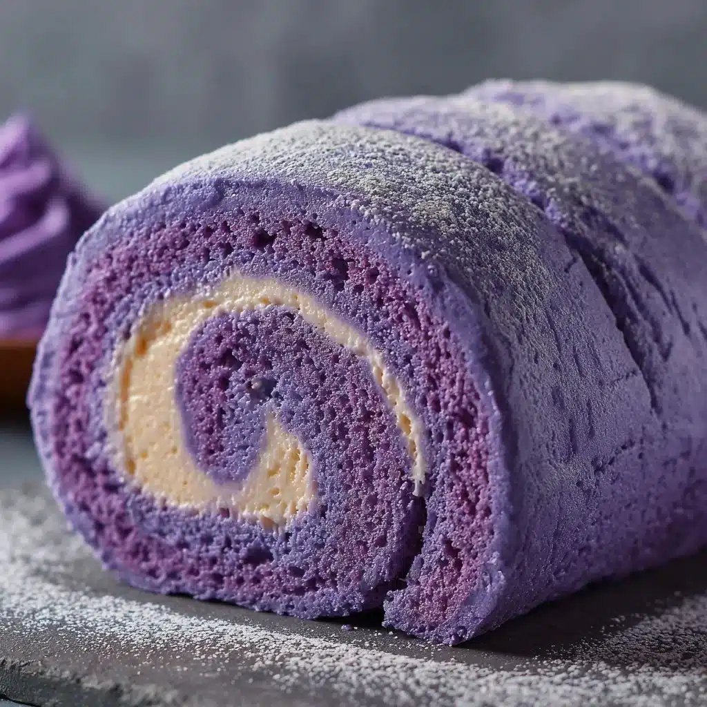 Delightfully Sweet Ube Purple Yam Roll Cake 4 Purple Yam Roll Cake
