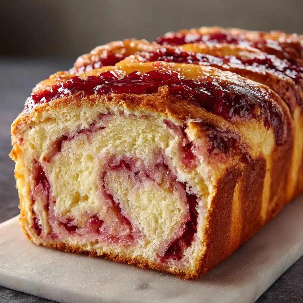 Raspberry Swirl Brioche Loaf