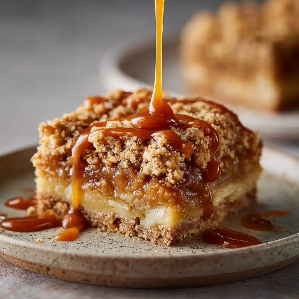 Salted Caramel Apple Crumble Bars