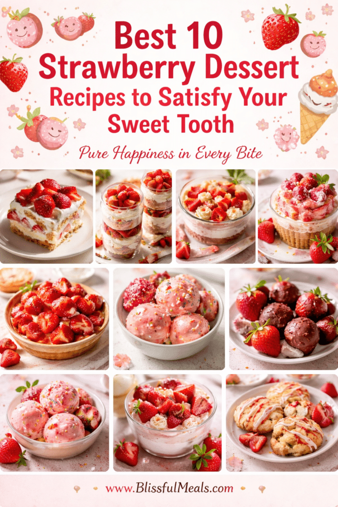 Delicious strawberry dessert recipes to satisfy your sweet tooth