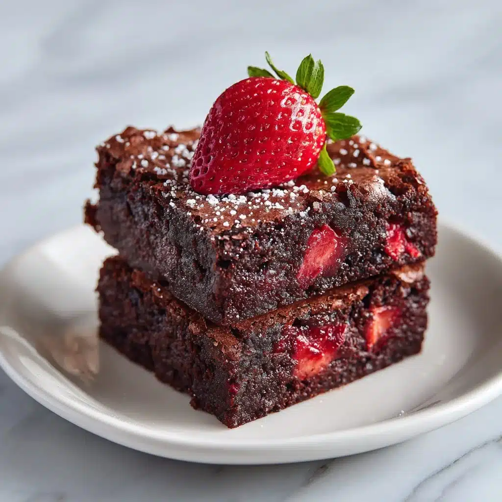 Chocolate Strawberry Brownies