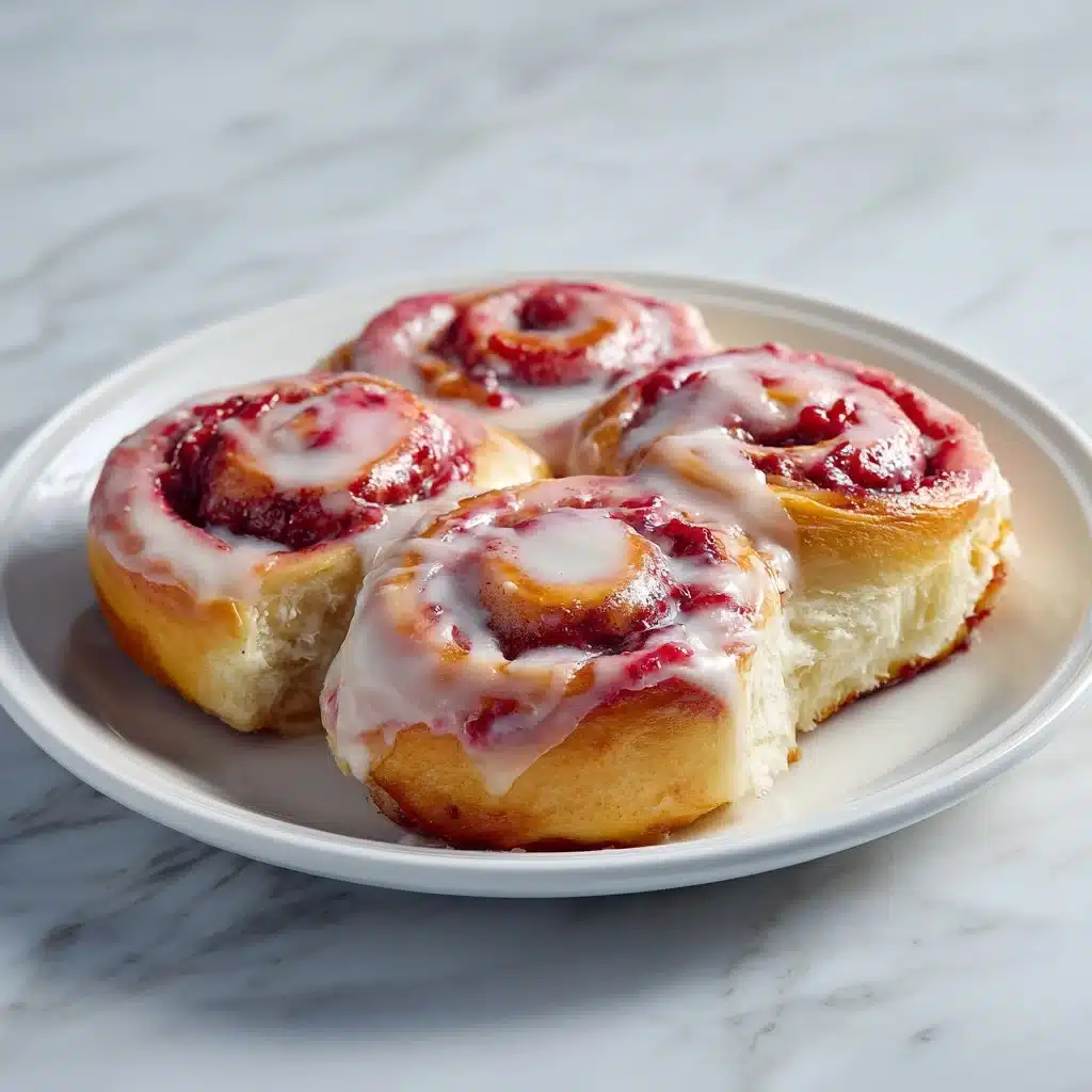 Strawberry Pink Cinnamon Rolls