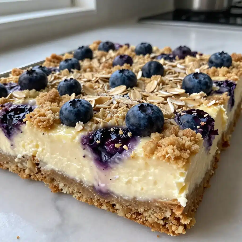 Blueberry Crumble Cheesecake Bars 4 Blueberry Crumble Cheesecake Bars