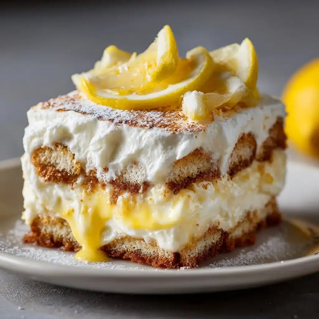 Home Page 6 Delicious lemon tiramisu dessert garnished with lemon zest and mint leaves