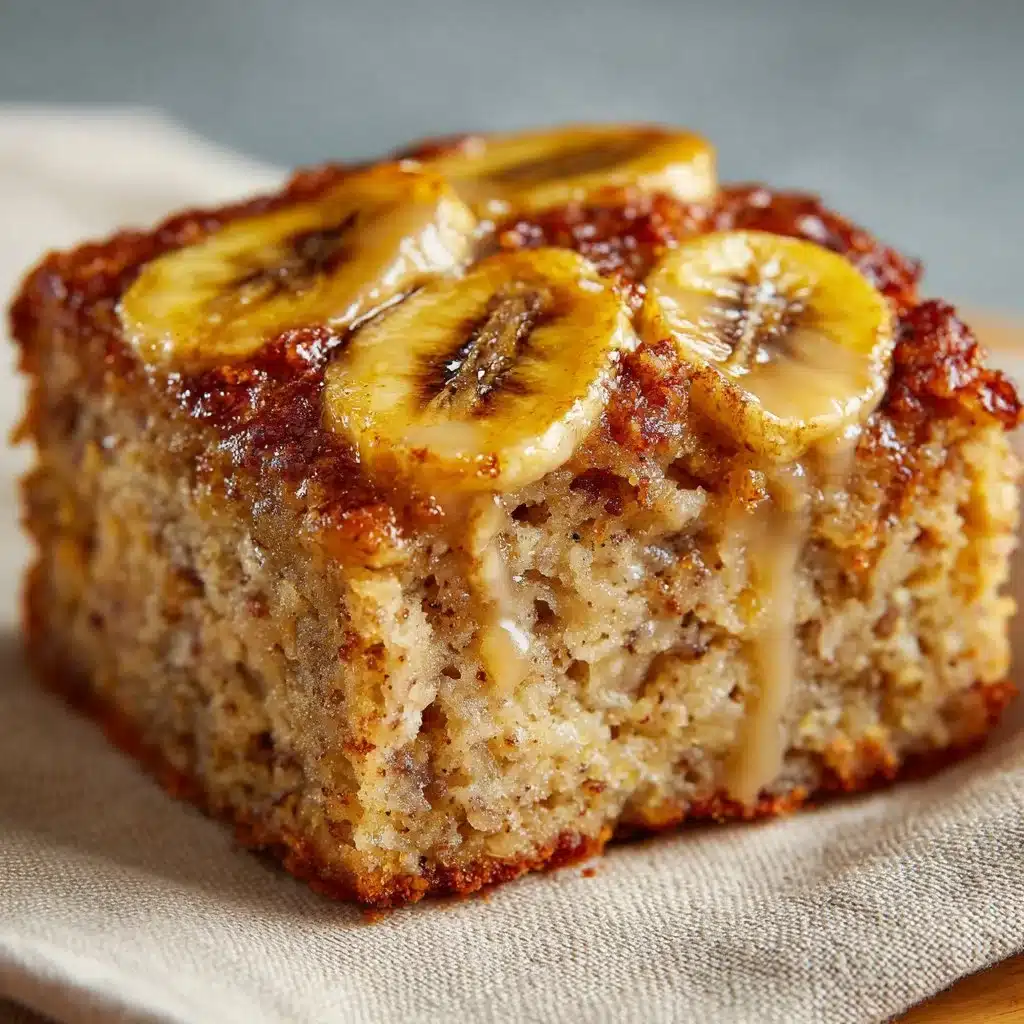 Home Page 1 Delicious homemade banana bread bars on a wooden table