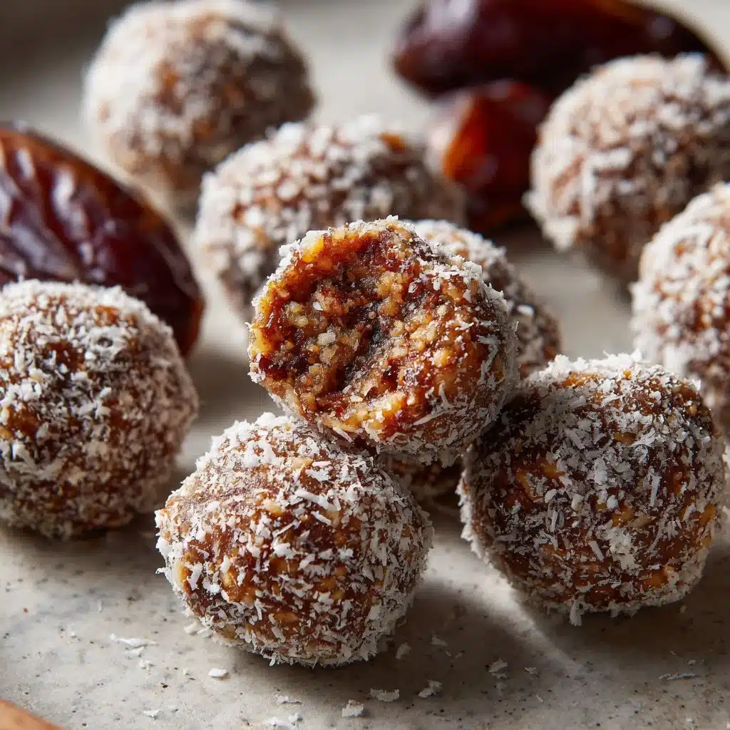 Delicious old-fashioned date balls made with nuts and coconut.