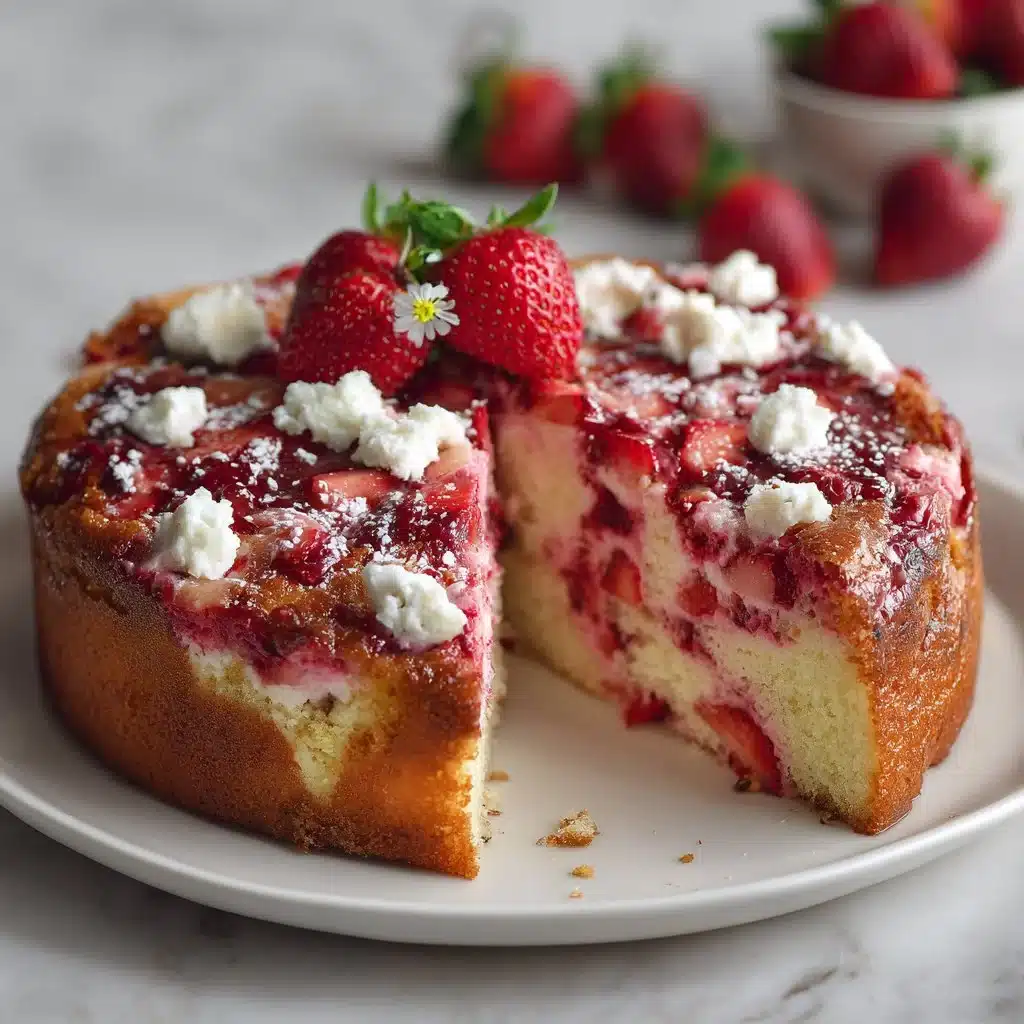 Strawberry Earthquake Cake