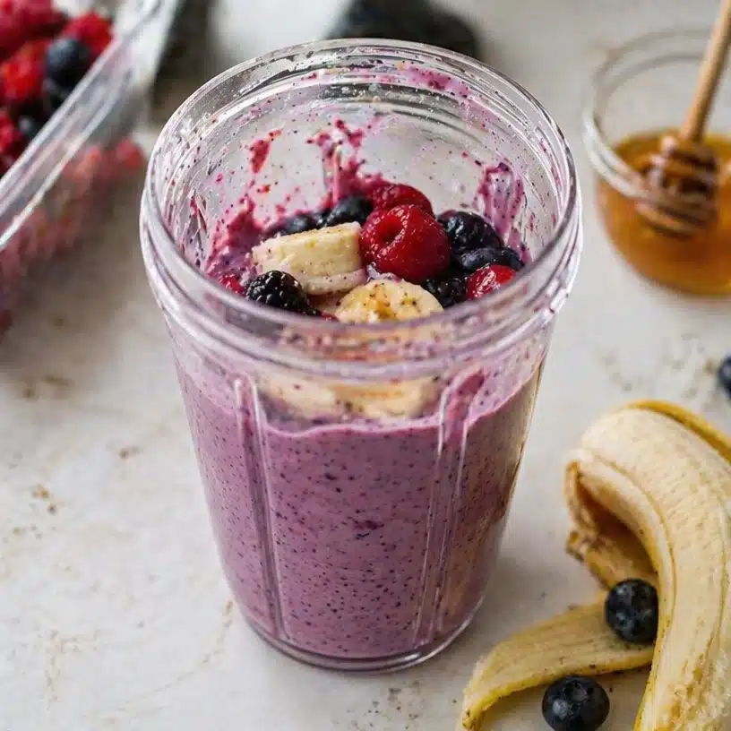 3 Minute Berry Greek Yogurt Smoothie