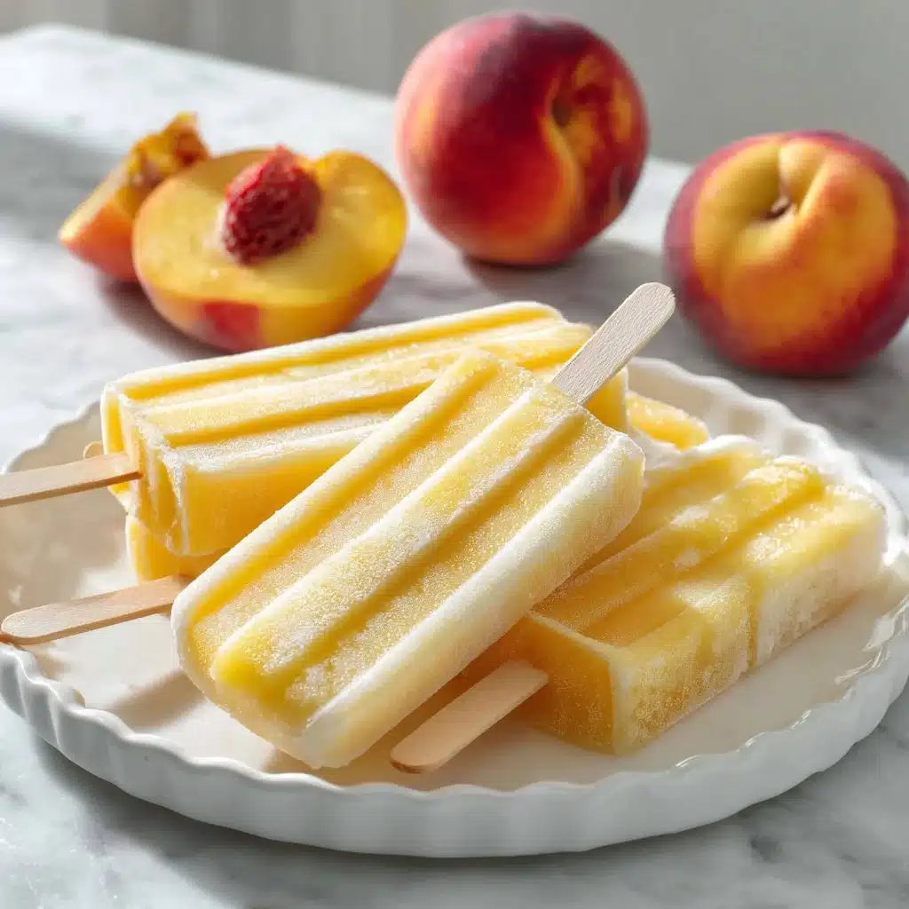Creamy Peach Popsicles
