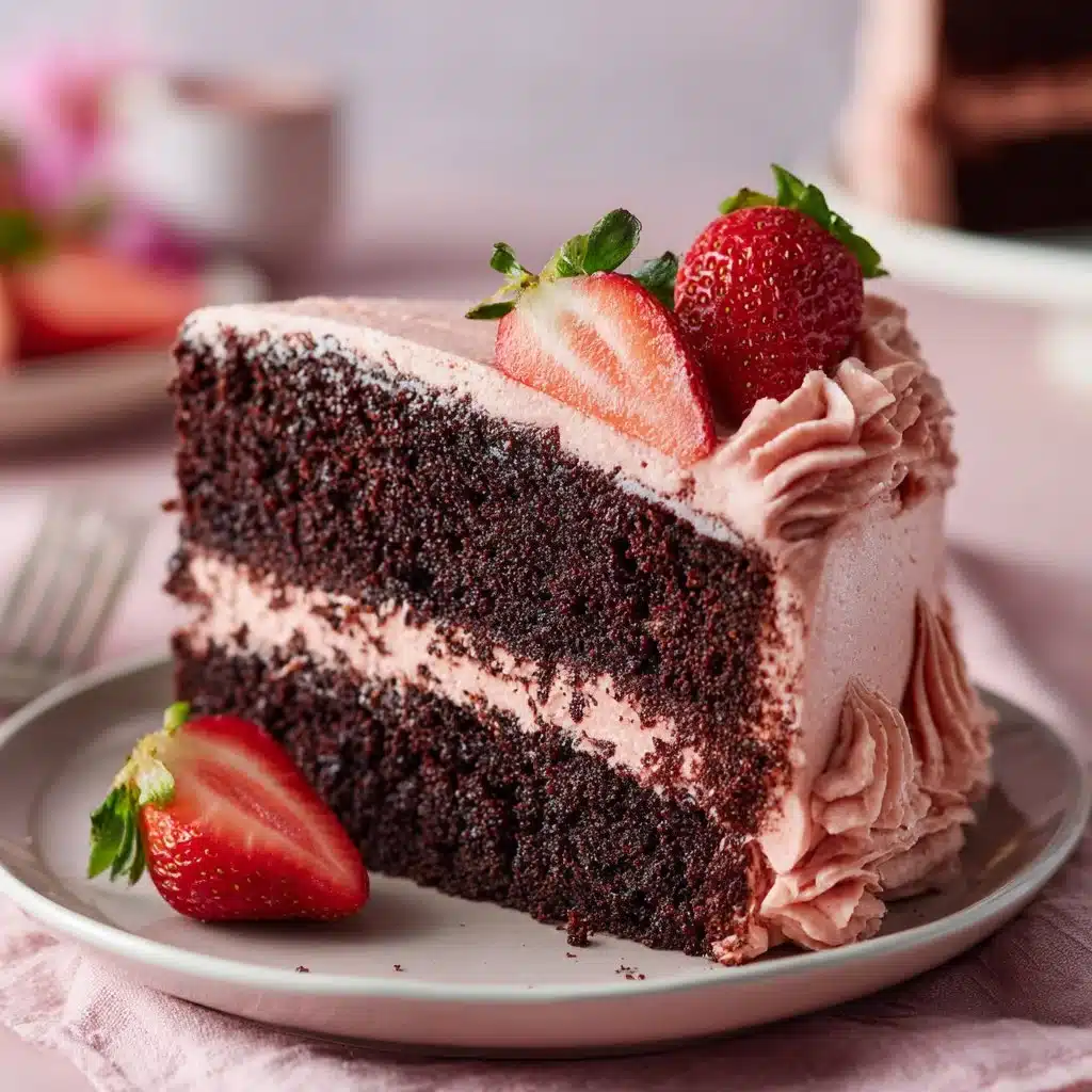 Dairy & Gluten-Free Chocolate Cake with Strawberry Buttercream