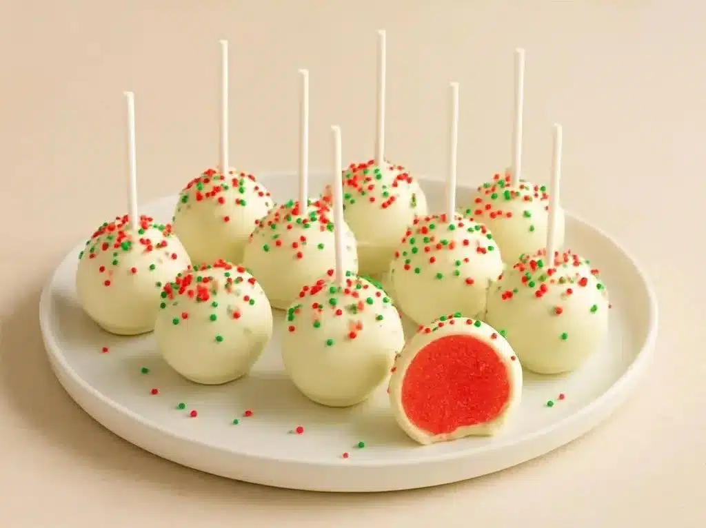 Deliciously crafted watermelon cake pops decorated for summer festivities.