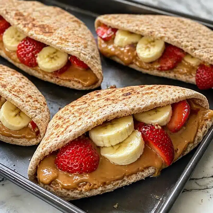 Fruity Peanut Butter Pitas