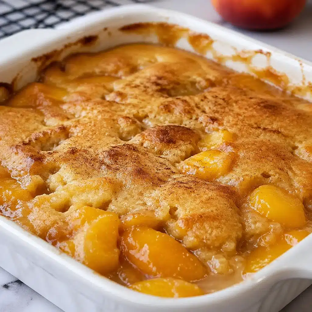 Golden Peach Cobbler with Cake Mix