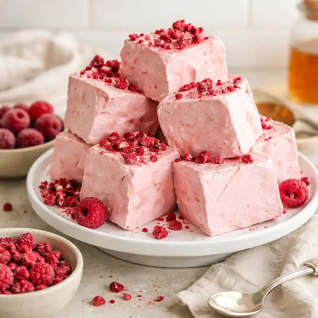Healthy Raspberry Marshmallows 3 Delicious healthy raspberry marshmallows in a bowl
