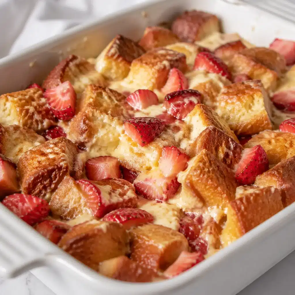 Homemade Strawberry Cheesecake French Toast Bake