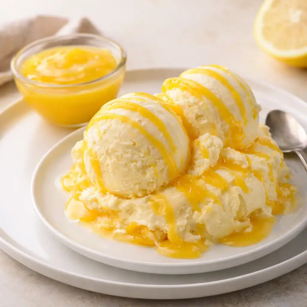 Home Page 9 Delicious homemade lemon curd ice cream served in a bowl