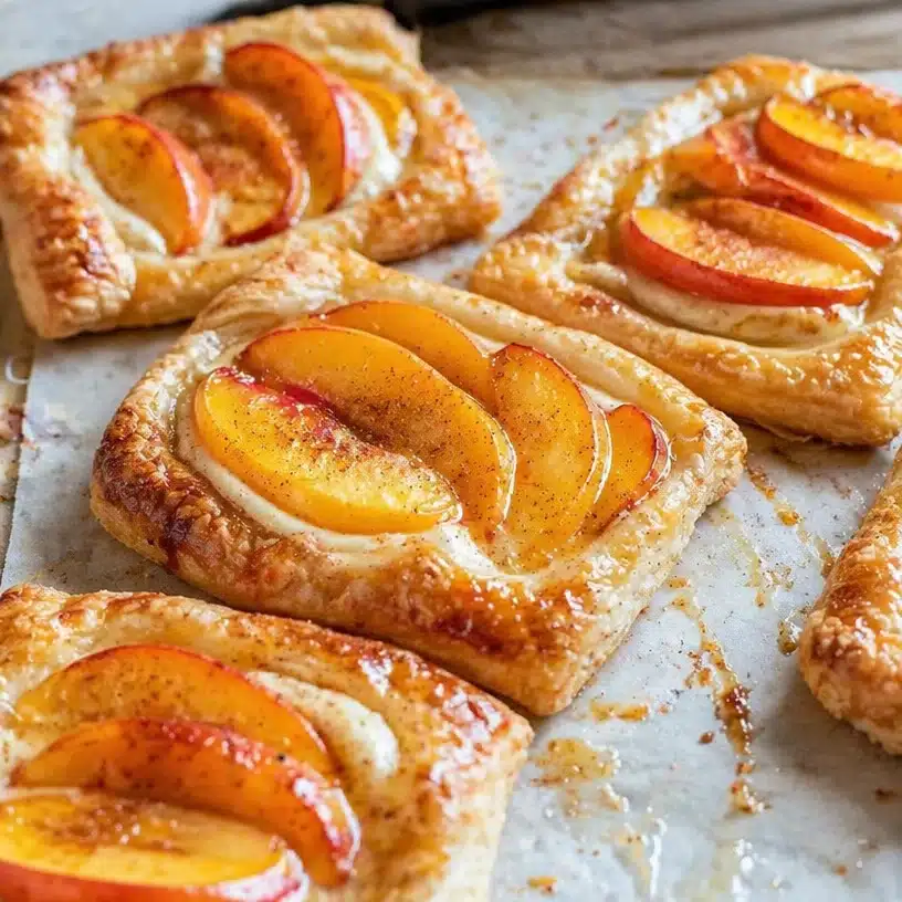 Mini Peach and Cream Cheese Tarts