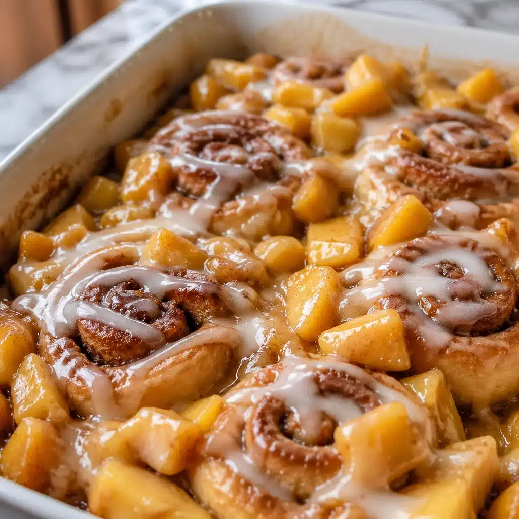 Peach Cobbler Cinnamon Rolls