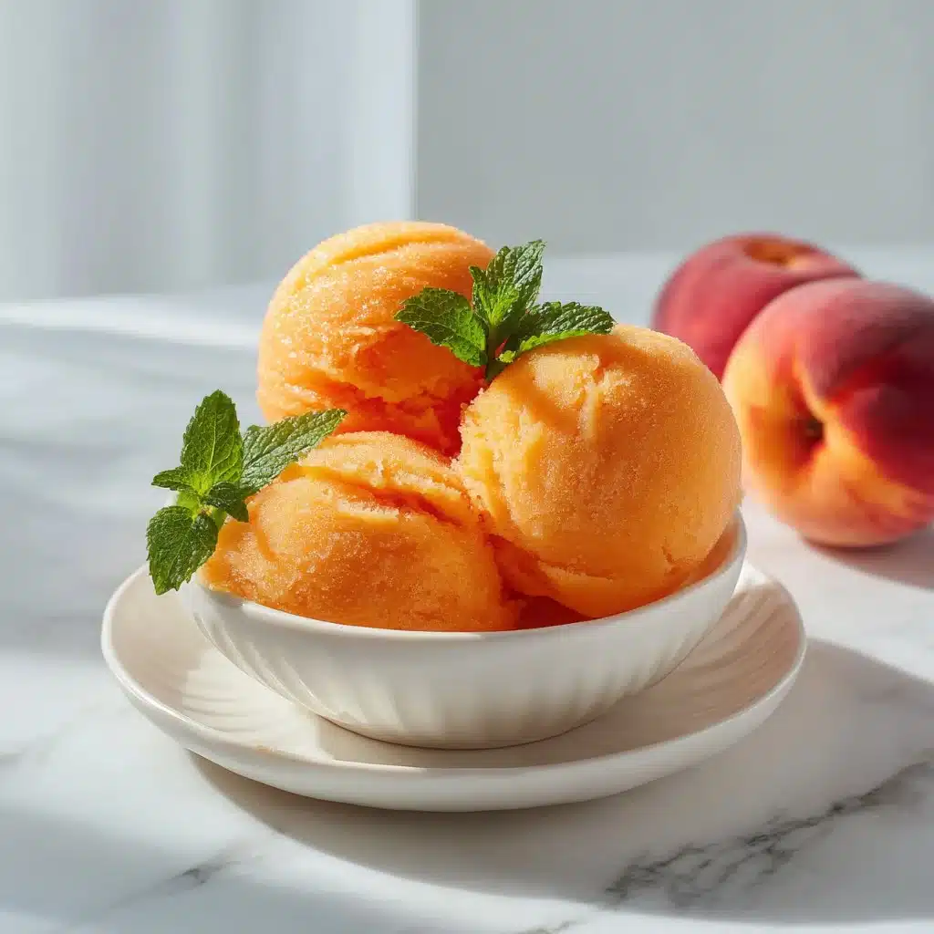 Three Ingredient Peach Sorbet