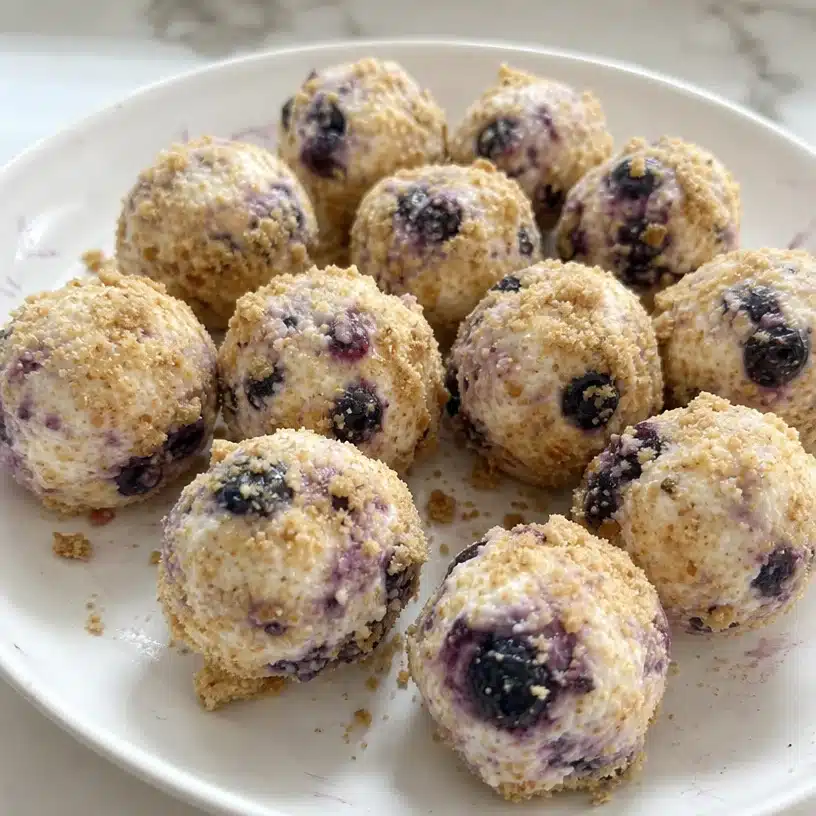 Blueberry Cheesecake Protein Bites