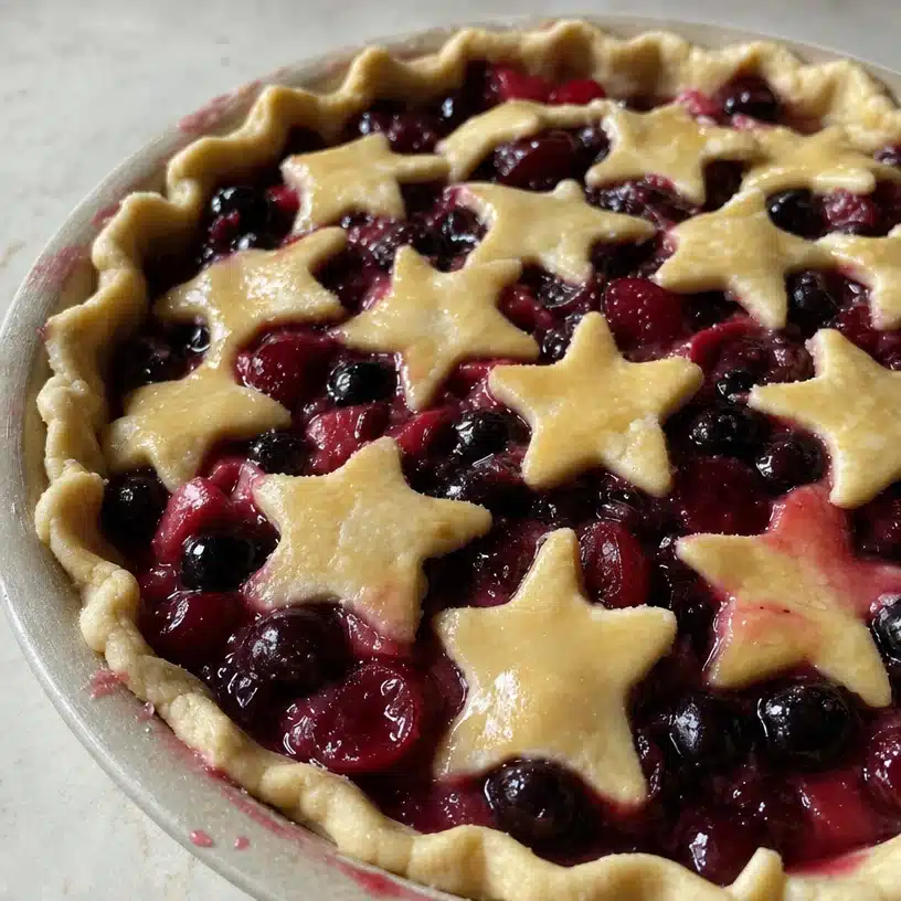 Cherry Blueberry Star Pie