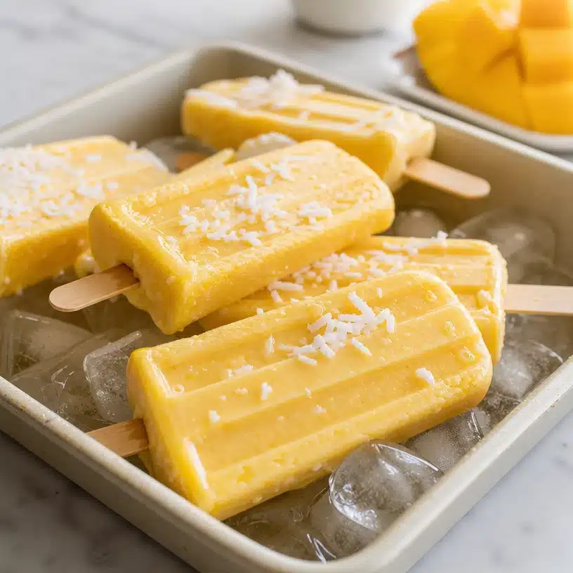 Coconut Mango Popsicles