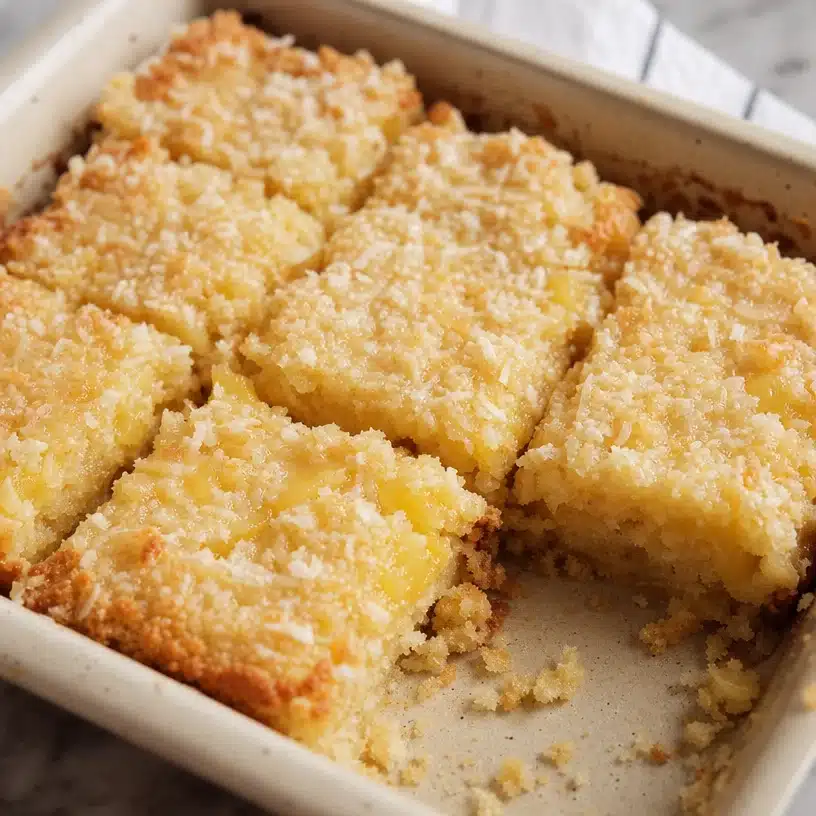 Easy Pineapple Coconut Squares