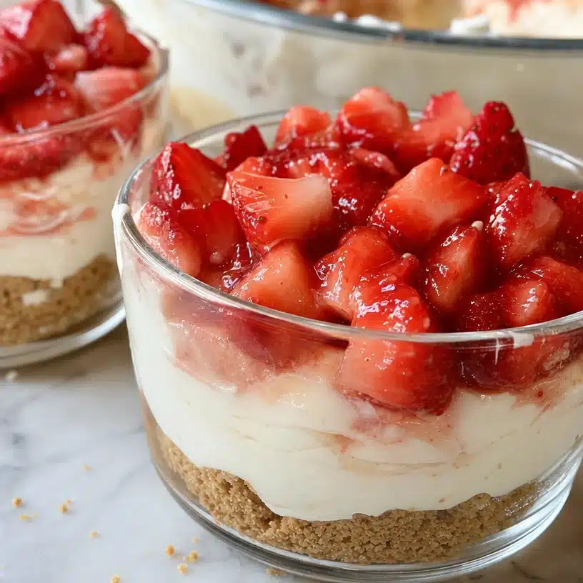 Easy Strawberry Cheesecake Cups – Delicious No-Bake Recipe 4 Easy Strawberry Cheesecake Cups – Delicious No-Bake Recipe