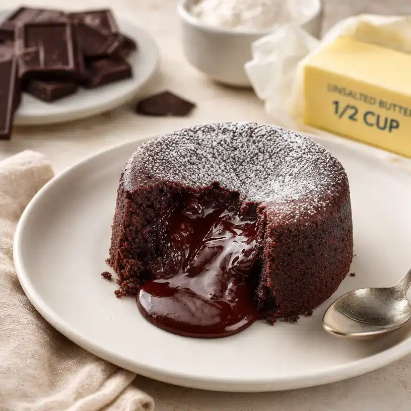 Homemade Chocolate Lava Cakes 3 Delicious homemade chocolate lava cakes with molten chocolate center
