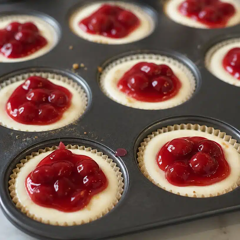 Mini Cherry Cheesecakes