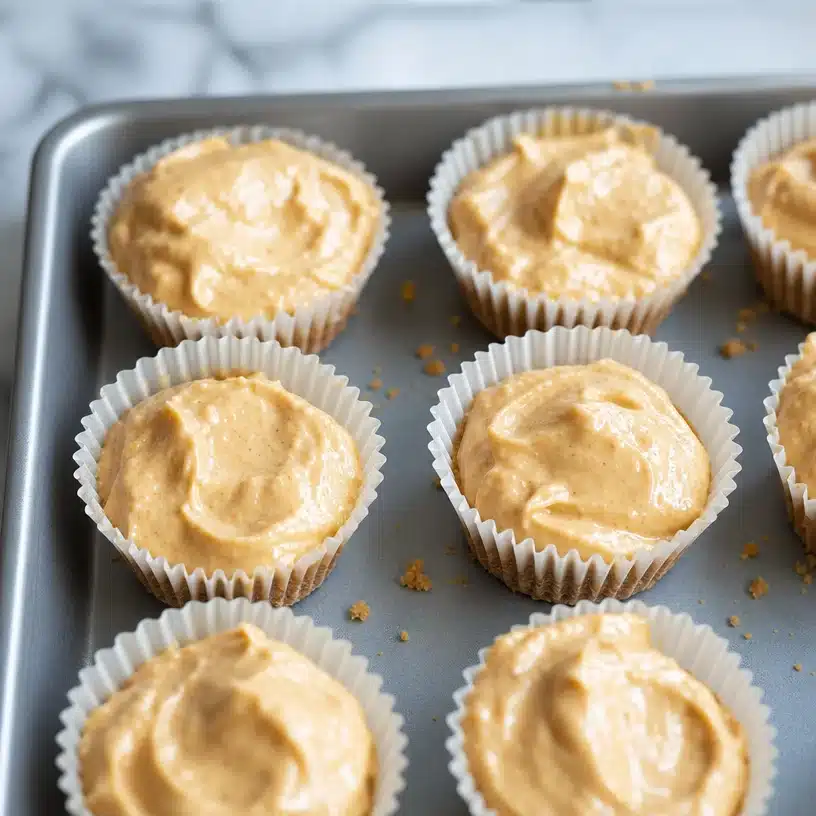 No Bake Pumpkin Mini Cheesecakes